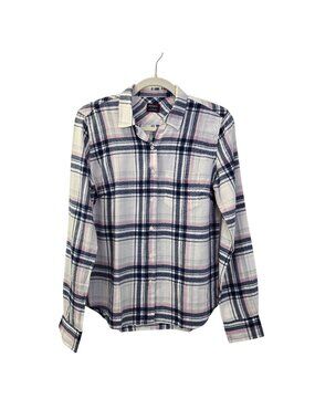 NWT UNTUCKit De Toren Plaid Long Sleeve Button Down Shirt Size 6